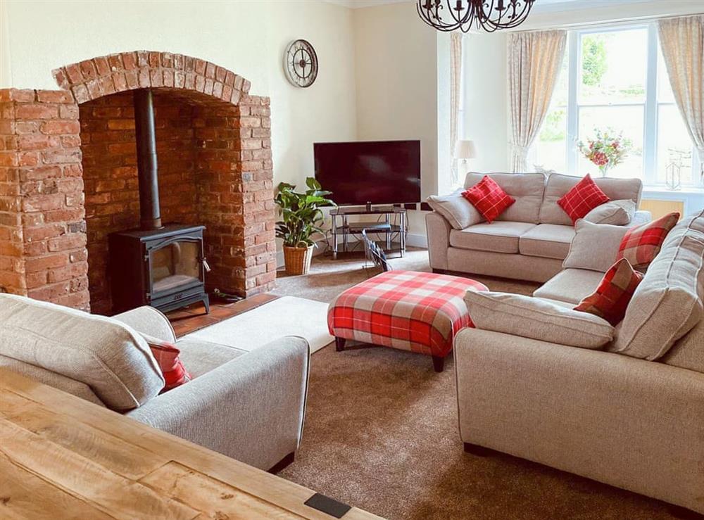 Living room at Heath View in Cheddleton, near Leek, Staffordshire