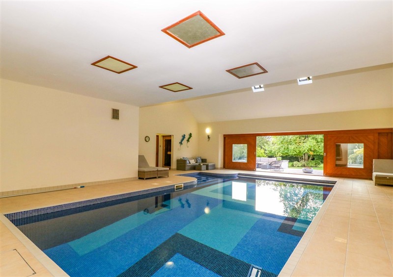 There is a swimming pool at Heathcliffe House, Caslteton near Cardiff