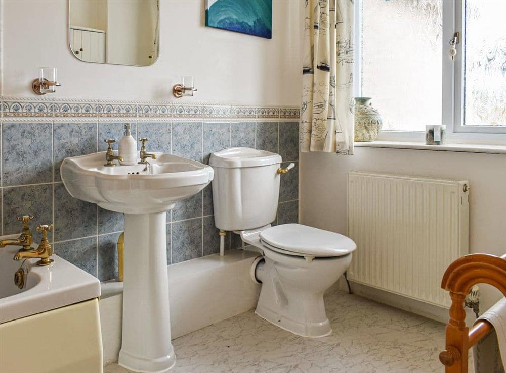 Bathroom at Heather Cottage in Canonstown, Cornwall