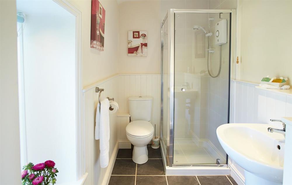 En suite shower room at Heather Cottage, Gillamoor