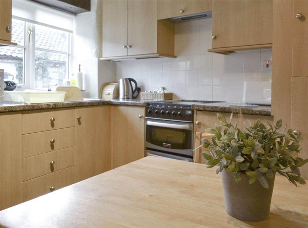 Well-equipped fitted kitchen at Heather Cottage in Hutton-le-Hole, near Kirkbymoorside, North Yorkshire
