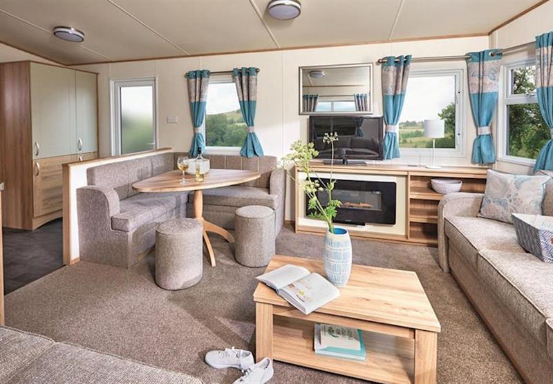 Living room in a Deluxe 2 at Heather View Leisure Park in Stanhope, Co Durham