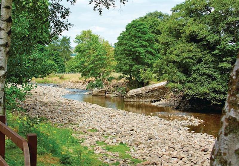River running past the site at Heather View Leisure Park in Stanhope, Co Durham