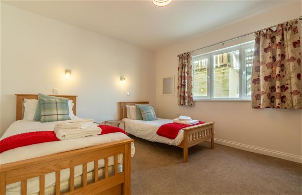Bedroom four with twin single beds at Heatherbank, St Agnes