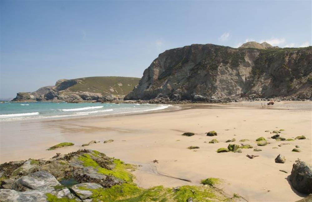 Feel the sand between your toes at St Agnes’ quiet beach at Heatherbank, St Agnes