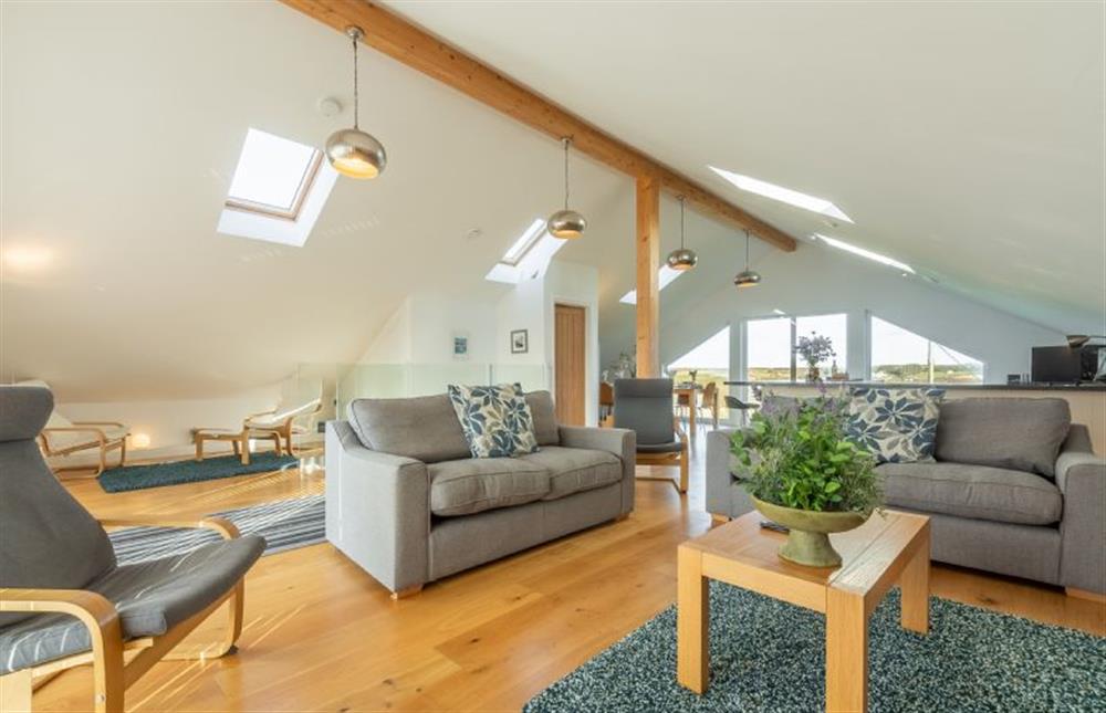Open plan living area at Heatherbank, St Agnes