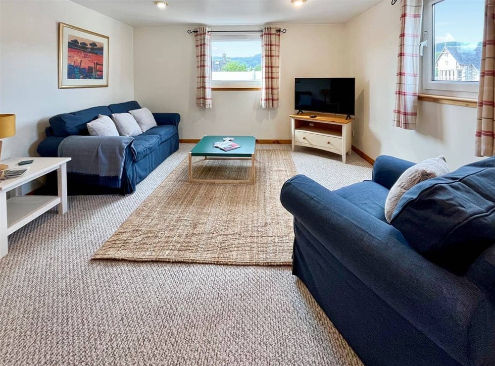 Living area at Heathergems Apartment in Pitlochry, Perthshire
