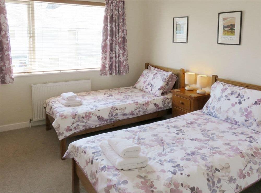 Twin bedroom at Heatherside in Portinscale near Keswick, Cumbria