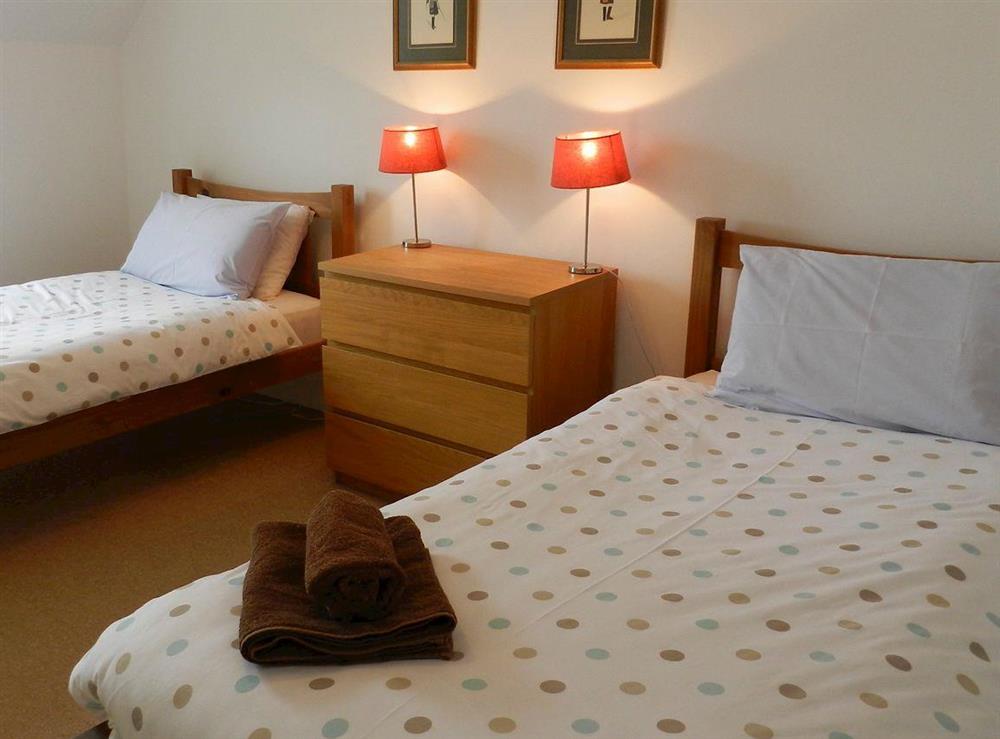 Twin bedroom at Heathfield Cottage in Brodick, Isle of Arran, Scotland