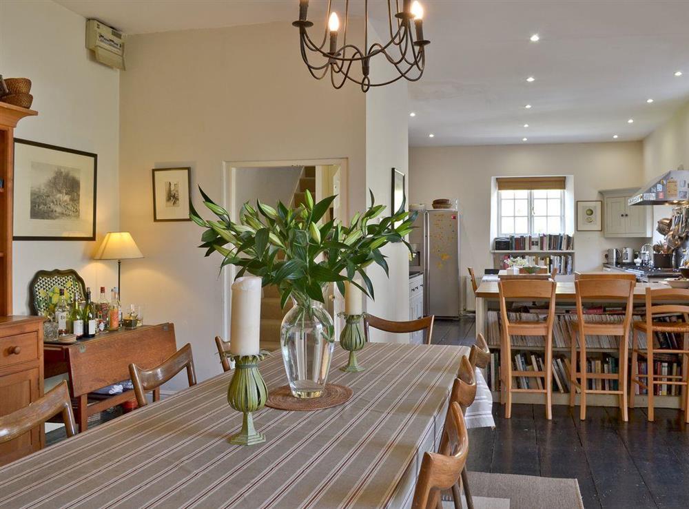 Dining area at Heathfield Down Farmhouse in Modbury, S. Devon., Great Britain