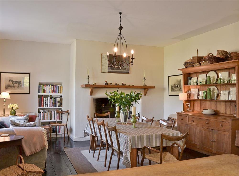 Dining area at Heathfield Down Farmhouse in Modbury, S. Devon., Great Britain