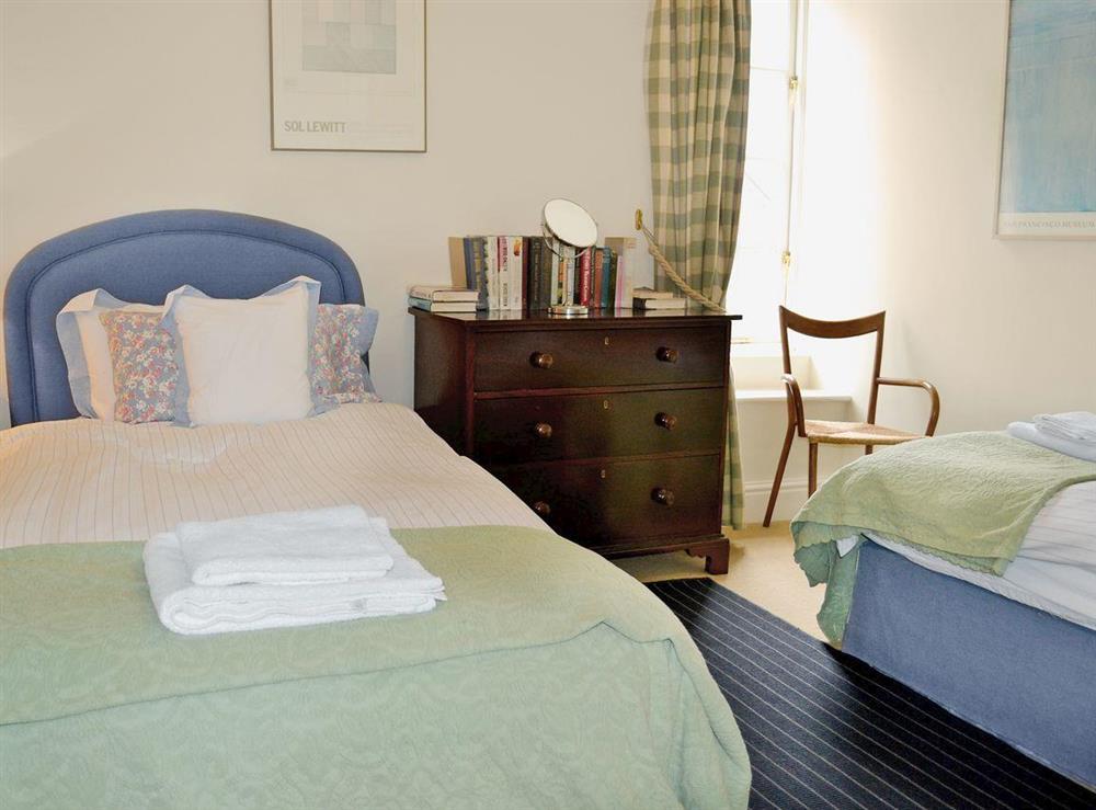 Twin bedroom at Heathfield Down Farmhouse in Modbury, S. Devon., Great Britain