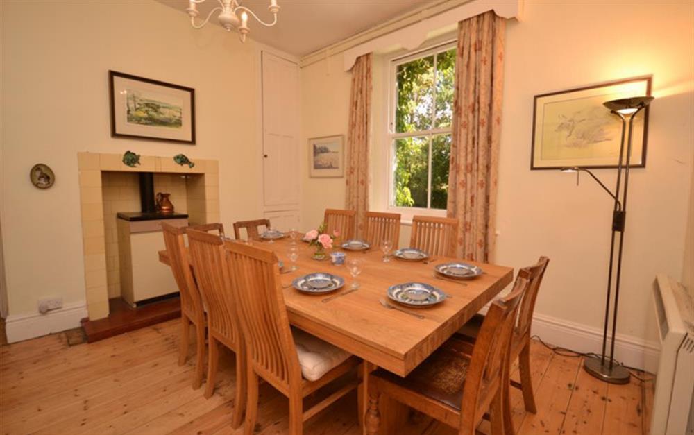 Another view of the dining room at Heathfield in Thurlestone