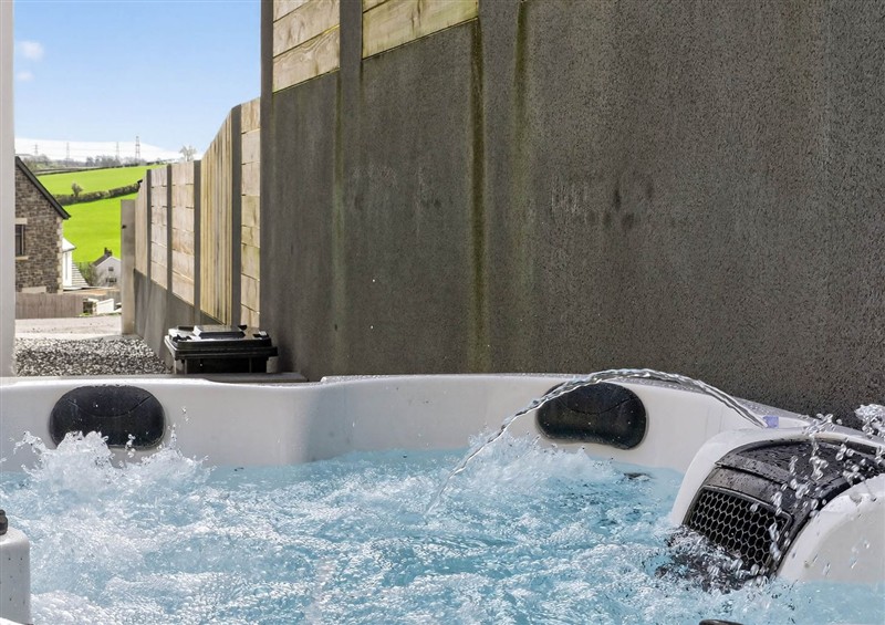 The hot tub at Heddfan, Carmarthen