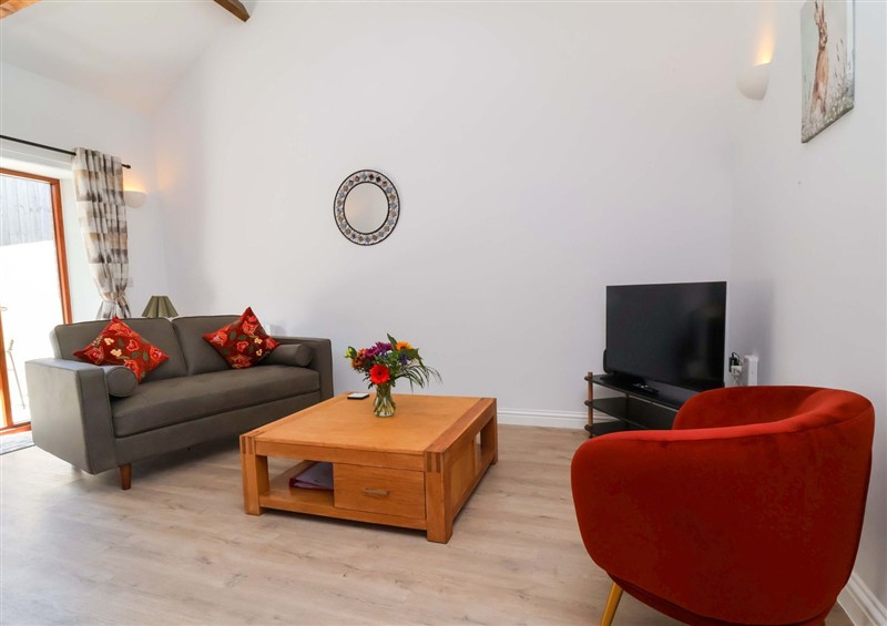 Relax in the living area at Hedgehog Hideaway, Parkham