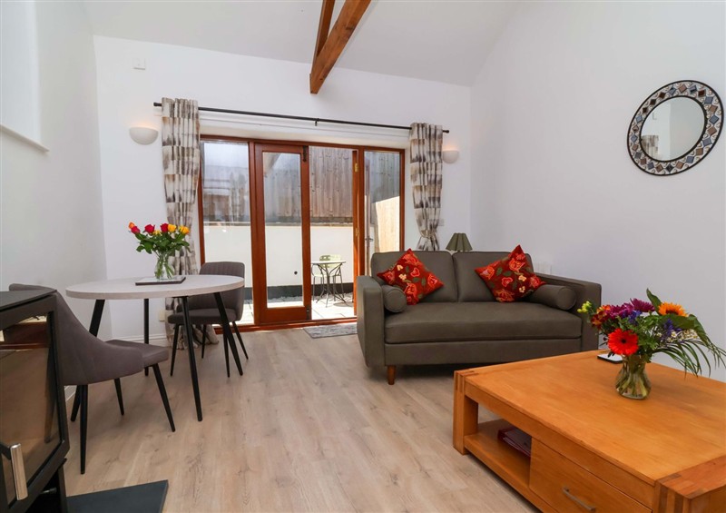 The living room at Hedgehog Hideaway, Parkham