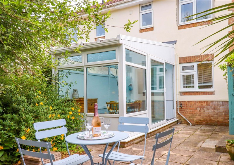 Enjoy a cup of tea on the patio at Hedgehogs, Barnstaple