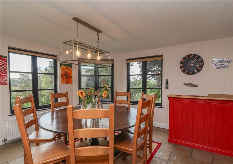 The dining room at Hedgerose, Goodleigh near Barnstaple