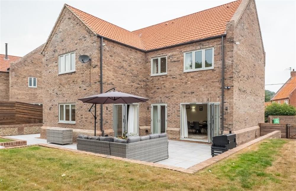 A view of Hedgerows from the garden at Hedgerows, Burnham Market near Kings Lynn