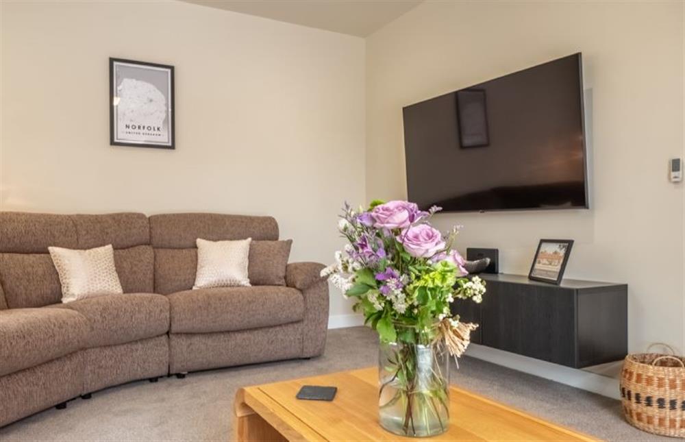 The Smart television has SkyQ at Hedgerows, Burnham Market near Kings Lynn