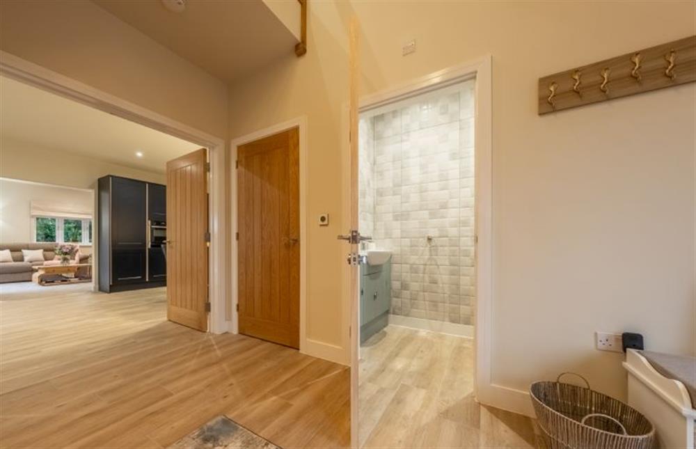 There is a cloakroom off the entrance hall at Hedgerows, Burnham Market near Kings Lynn