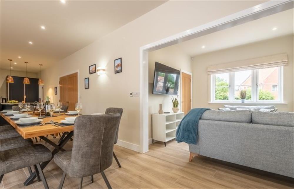 Through to the snug/television room at Hedgerows, Burnham Market near Kings Lynn