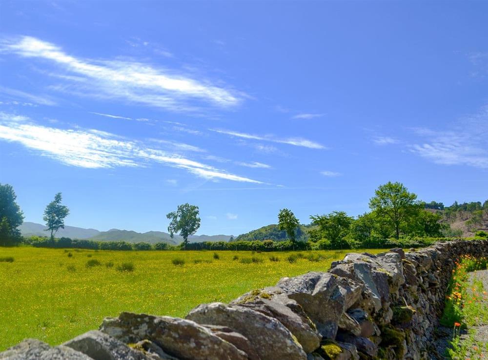 Idyllic spot surrounded by open fields at Heft at High House Farm in Watermillock, near Ullswater, Cumbria