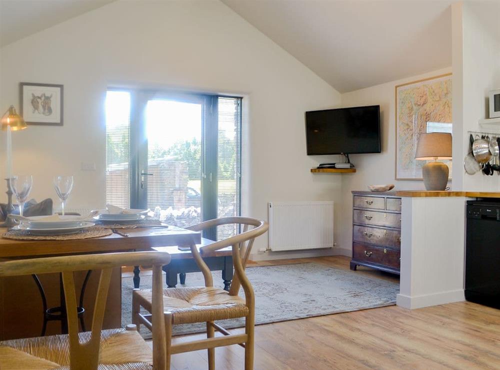 Well presented open plan living space at Heft at High House Farm in Watermillock, near Ullswater, Cumbria
