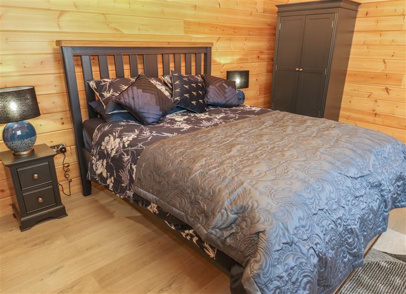 One of the bedrooms at Height End Farm Log Cabin, Rossendale near Bacup