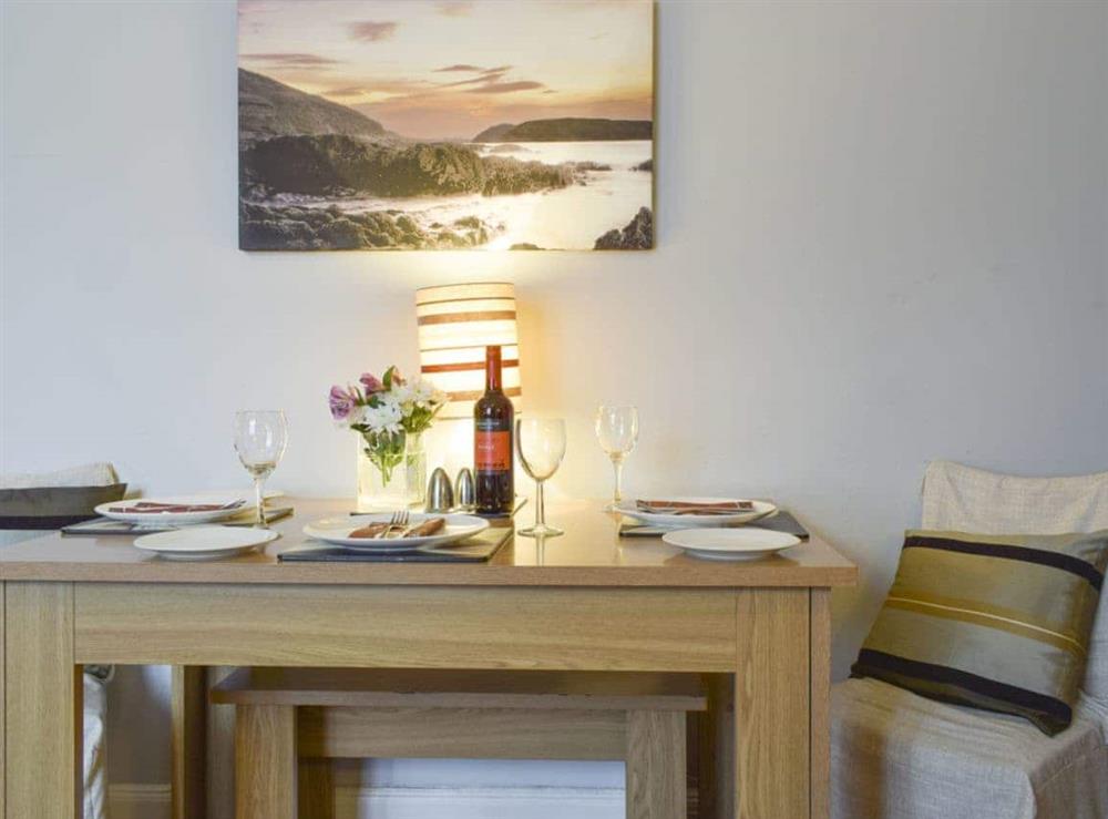 Convenient dining area within living room at Helenslea in St Andrews, Fife