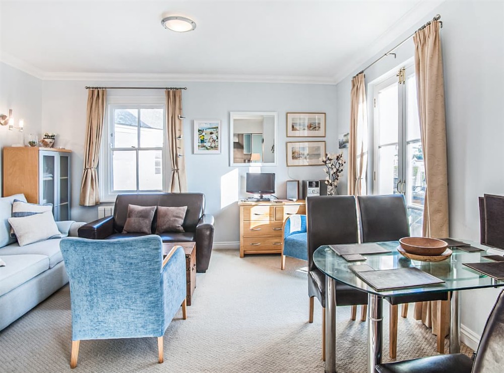 Living area at Helm in St Mawes, Cornwall