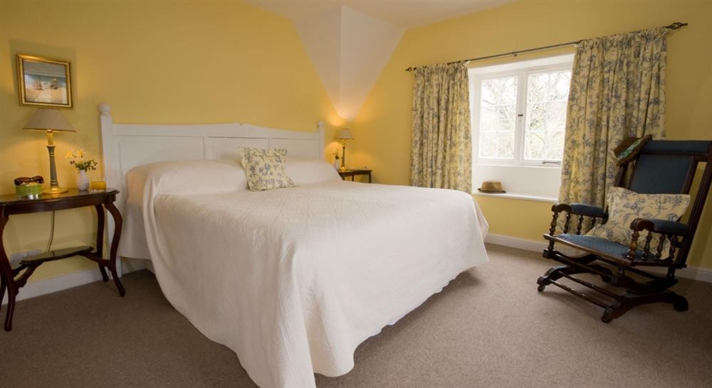 A double bedroom at Helston Lodge in Helston, Cornwall