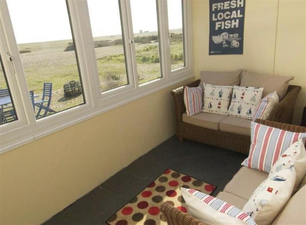 Sun room at Helvetia in Dungeness, Kent