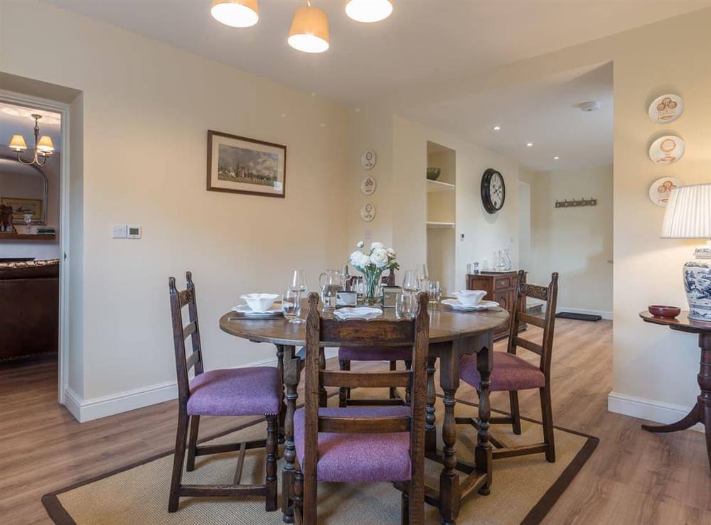 Dining area at Helwith Cottage in Helwith, near Marske, Yorkshire, North Yorkshire
