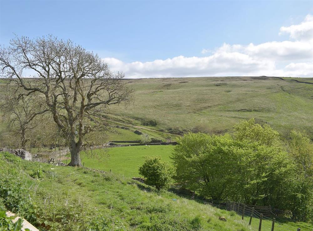 Glorious views down the valley at Helwith Cottage in Helwith, near Marske, Yorkshire, North Yorkshire