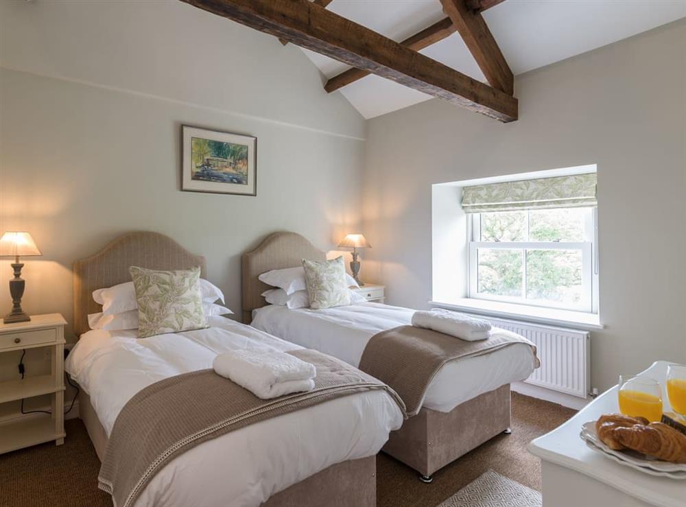 Twin bedroom at Helwith Cottage in Helwith, near Marske, Yorkshire, North Yorkshire