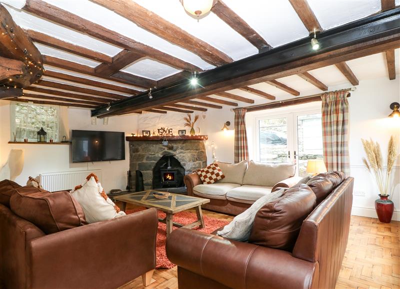 The living room at Hen Felin Isaf, Maenan near Llanrwst