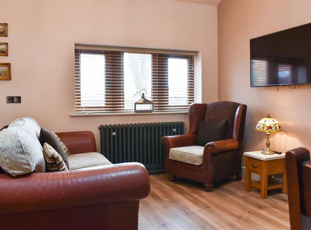 Open plan living space at Hen House in Barley, near Clitheroe, Lancashire