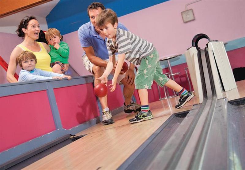 Mini 10-pin bowling at Hendra Holiday Park in , Newquay