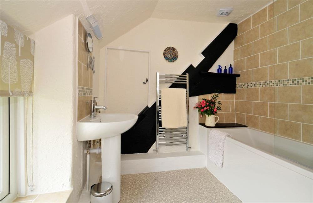 This is the bathroom at Henfaes Isaf in Cynwyd, North Wales Borders, Denbighshire