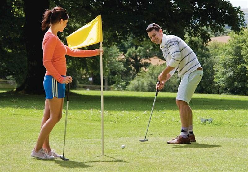 Pitch and Putt golf course at Hengar Manor Country Park in St Tudy, Bodmin, Cornwall