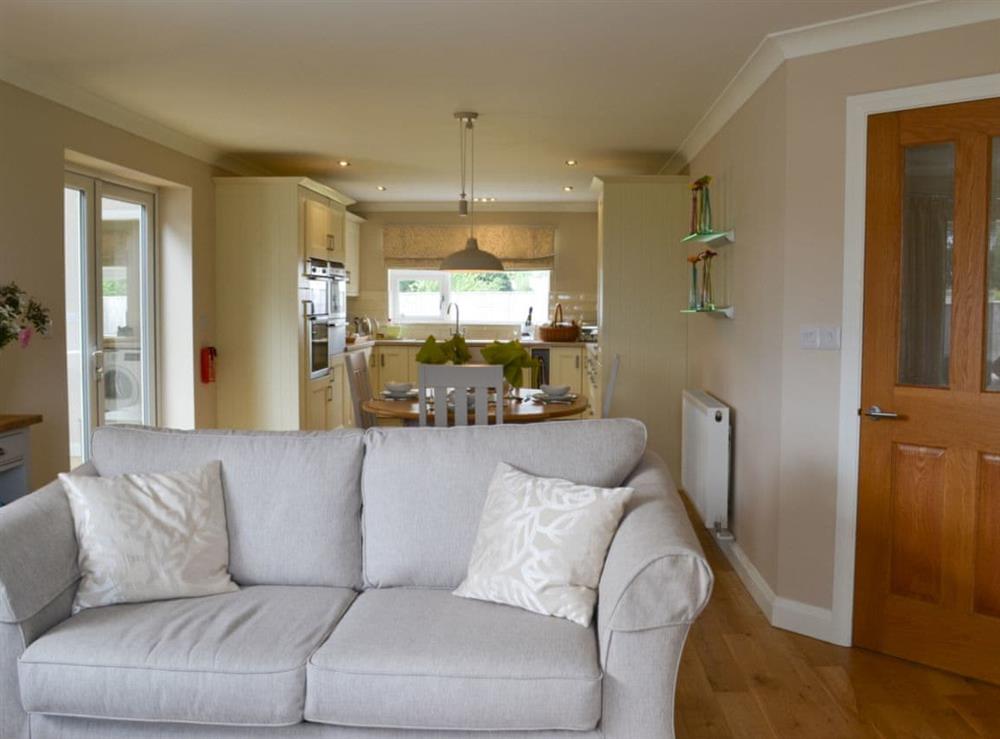 Open plan living space at Henrys Bungalow in Anderby, near Skegness, Lincolnshire