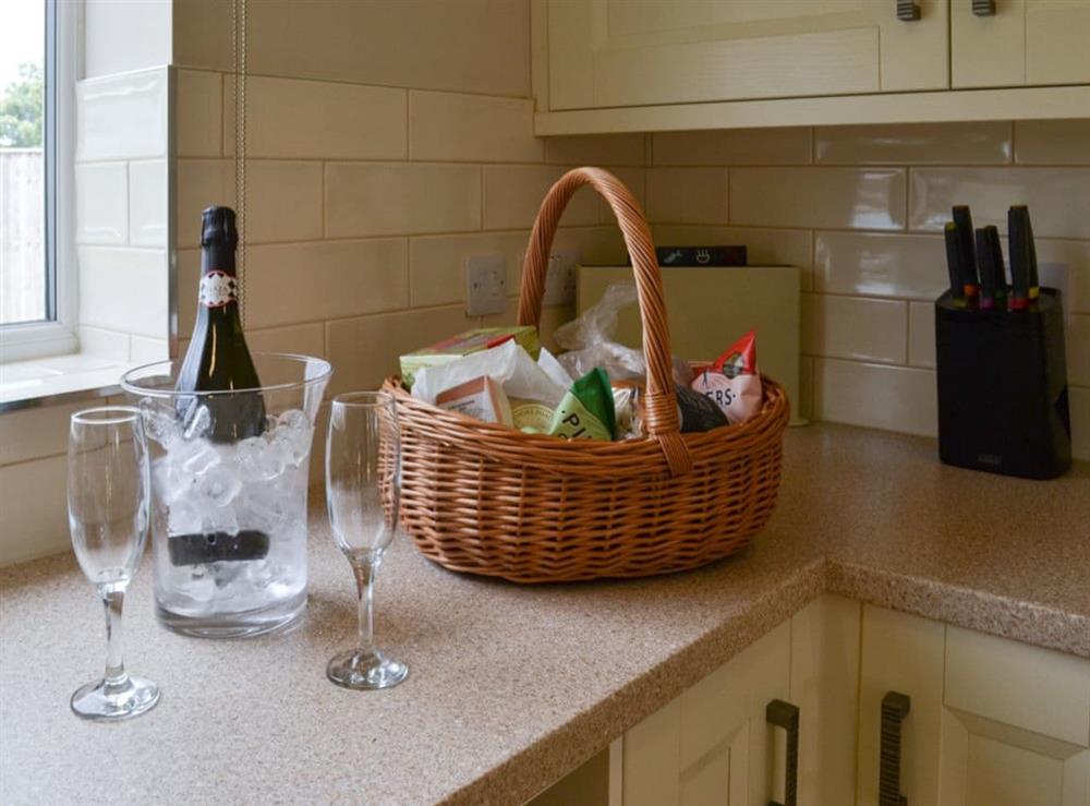 welcome pack at Henrys Bungalow in Anderby, near Skegness, Lincolnshire