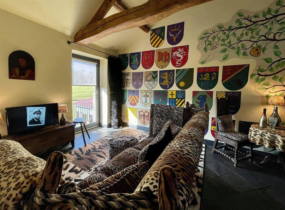 Living room at Henry’s Haunt in Alport, Nr Bakewell, Derbyshire., Great Britain