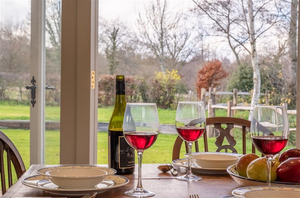 Dine with a garden view at Hensill Farmhouse at Hensill Farmhouse, Hawkhurst