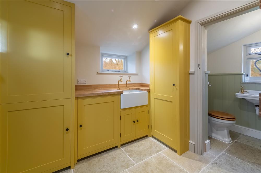 Utility room and cloakroom just off the kitchen at Hensill Farmhouse, Hawkhurst