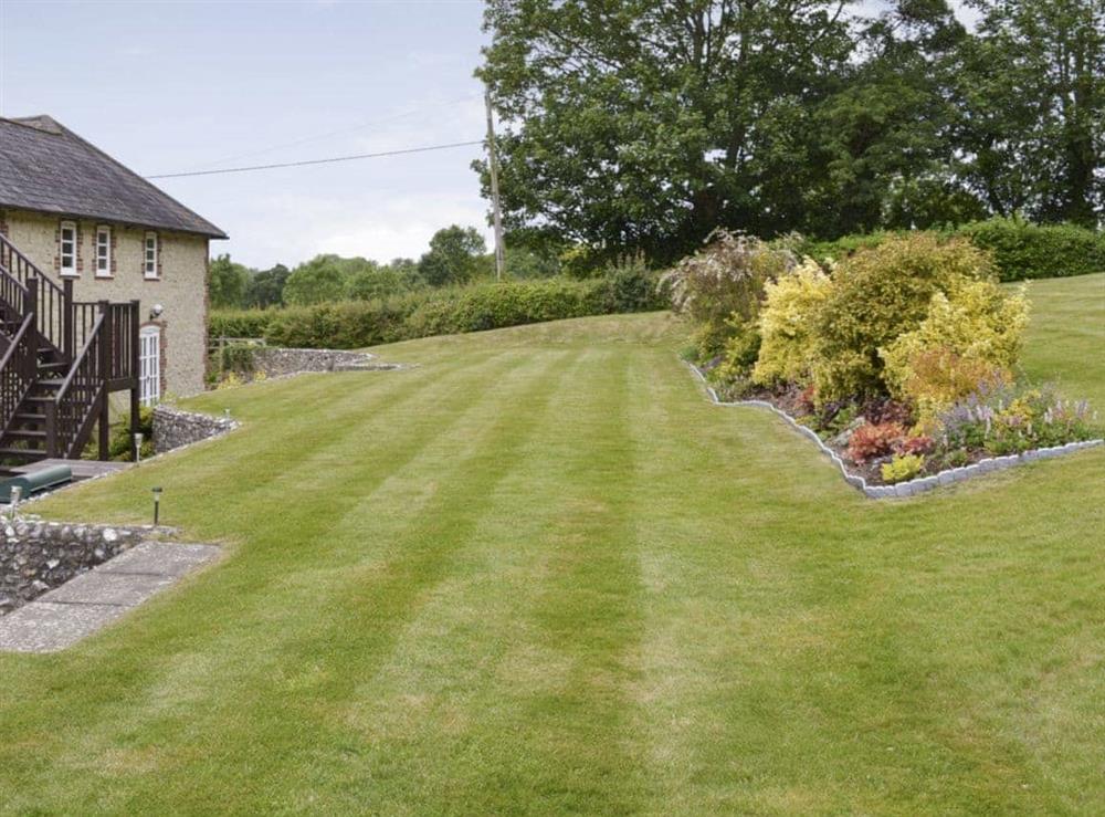 Well maintained lawned garden area at Henwood in East Meon, Petersfield, Hants., Hampshire