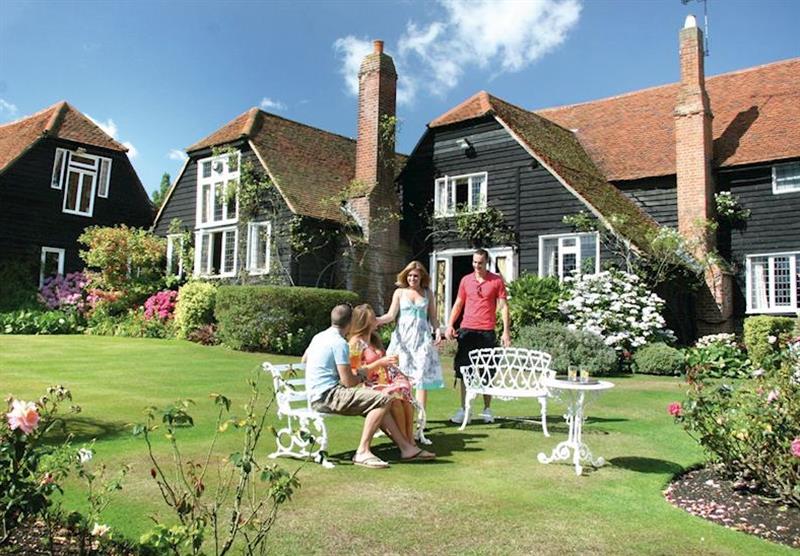Bar and restaurant gardens at Herbage Country Lodges in Woodham Walter, Maldon, Essex