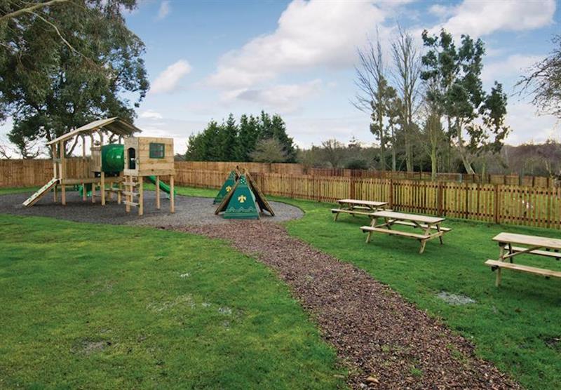 Children’s play area at Herbage Country Lodges in Woodham Walter, Maldon, Essex