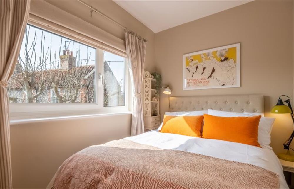 First floor: Bedroom two with double bed at Herberts, Wells-next-the-Sea